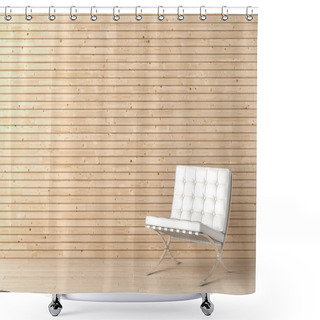 Personality  Interior Design Wood And Chair Shower Curtains