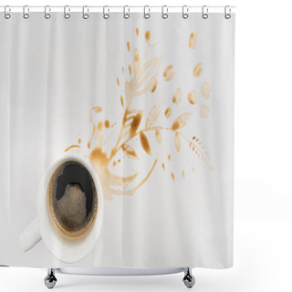 Personality  Cup Of Coffee And Stains Shower Curtains