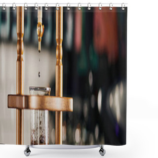 Personality  Cold Drip Brewing Method, Water Dripping On Ground Coffee, Alternative Espresso Preparation, Banner Shower Curtains