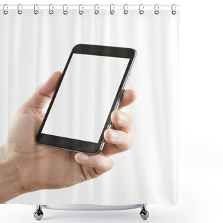 Personality  Blank Smart Phone With Clipping Path Shower Curtains