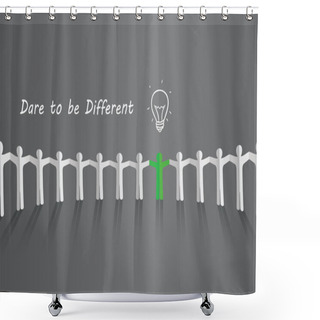 Personality  Dare To Be Different Shower Curtains