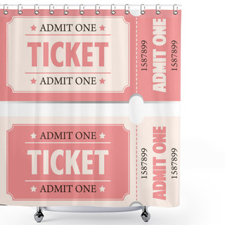 Personality  Entry Tickets  To  Vintage Style Shower Curtains