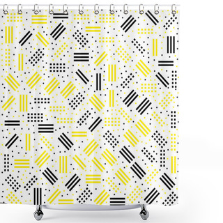 Personality  Hipster Memphis Pattern With Geometric Shapes Shower Curtains
