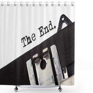 Personality  Retro Typewriter Text The End Shower Curtains