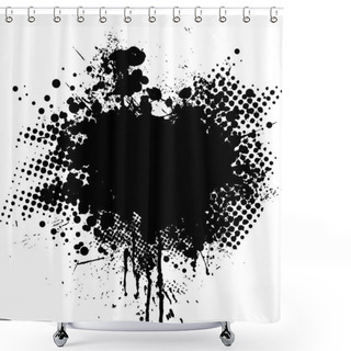 Personality  Ink Splat Dot Shower Curtains