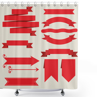 Personality  Riboons Design Shower Curtains