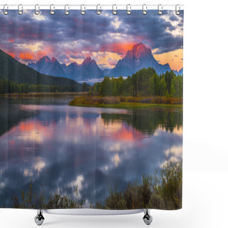 Personality  Beautiful Sunrise In The Mountains Shower Curtains