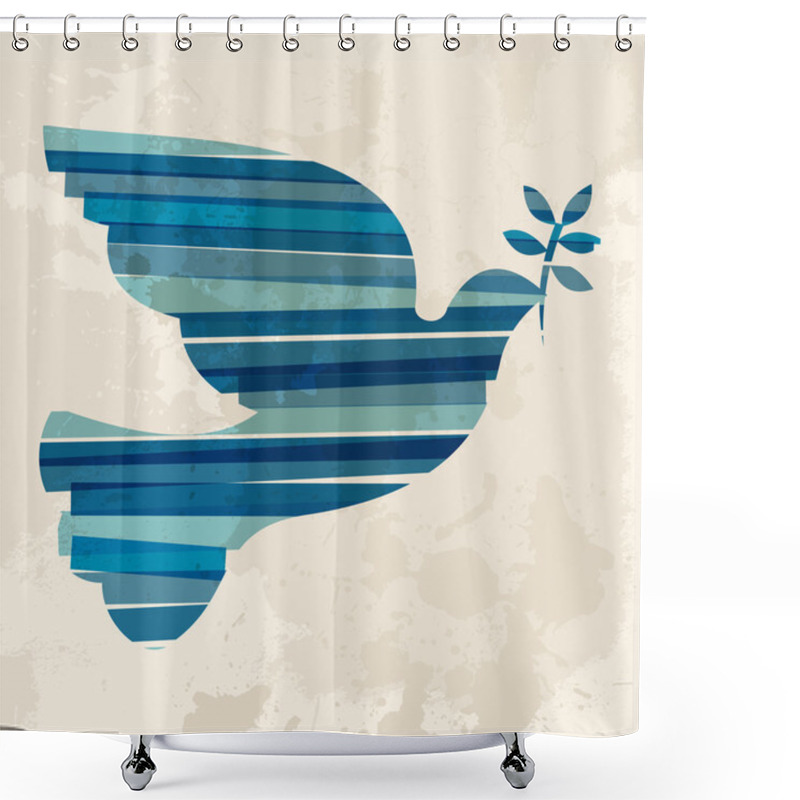 Personality  Vintage multicolor dove shower curtains