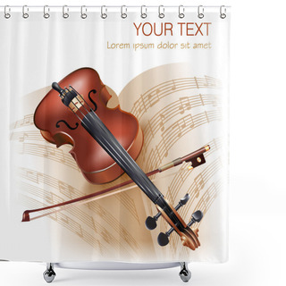 Personality  Classical Violin Shower Curtains