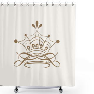 Personality  Creative Stylish Crown Design. Shower Curtains