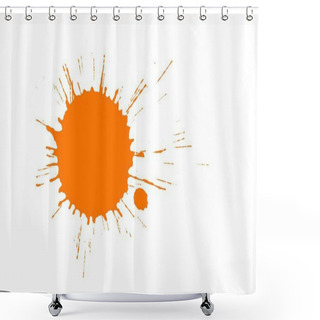 Personality  Orange Paint Splash Shower Curtains