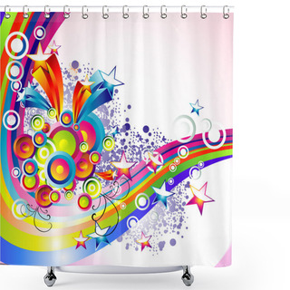 Personality  Absrtact Rainbow Stars Background Shower Curtains
