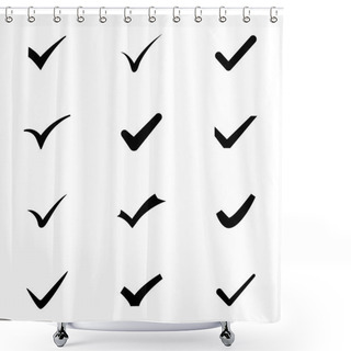 Personality  Checkmarks Shower Curtains