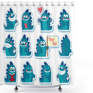Personality  Cute Character Monsters Shower Curtains