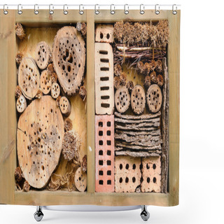 Personality  Insect Hotel In Garden Shower Curtains