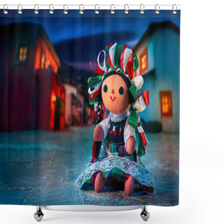 Personality  Mexican Rag Doll Shower Curtains