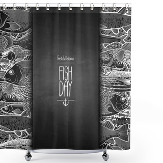 Personality  Graphic Ocean Fish Design Shower Curtains