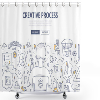 Personality  Creative Process Doodle Design Shower Curtains