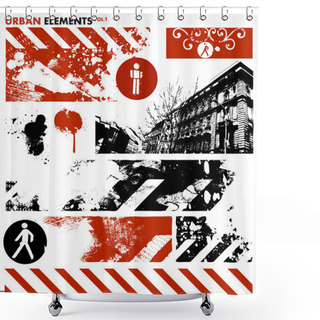 Personality  Urban Design Elements Shower Curtains