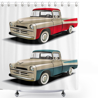 Personality  50s Styles Pickup Shower Curtains