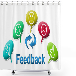 Personality  Feedback With Colourful Comments Symbol Shower Curtains