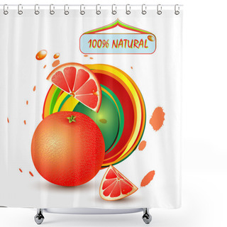Personality  Fresh Grapefruit Shower Curtains