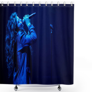 Personality  Lorde Tivoli Performing On Stage During  Music Festival  Shower Curtains