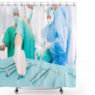 Personality  Surgeons Operating Patient In Operating Room Shower Curtains