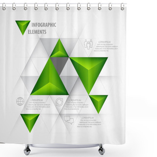 Personality  Abstract Triangular Background Shower Curtains