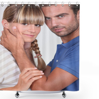 Personality  Portrait Of A Couple Shower Curtains
