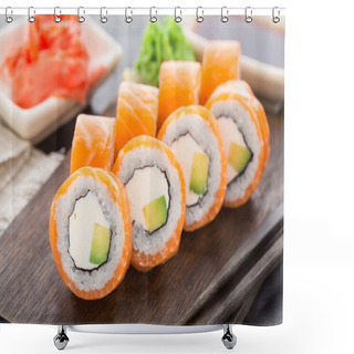 Personality  Sushi Rolls Philadelphia Shower Curtains