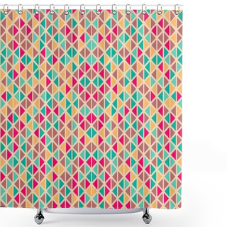 Personality  Abstract Geometric Triangle Seamless Pattern.  Shower Curtains