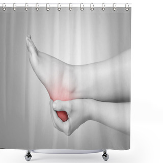 Personality  Foot Pain Shower Curtains