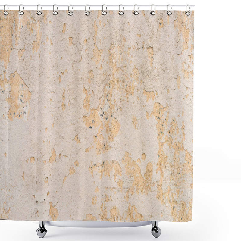 Personality  Old cracked plaster on wall background shower curtains