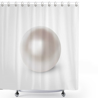 Personality  Vector White Pearl,  Vector Illustration   Shower Curtains