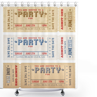 Personality  Vector Grunge Party Invites Shower Curtains