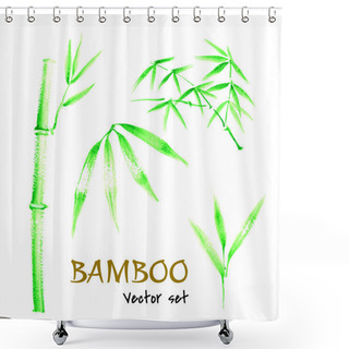 Personality  Bamboo Set Shower Curtains