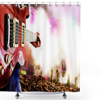 Personality  Live Music Background Shower Curtains