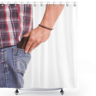 Personality  Detail Of Wallet Shower Curtains