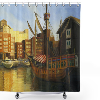 Personality  St. Katharine Docks In London Shower Curtains