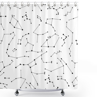 Personality  Vector Constellations Background Shower Curtains