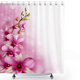 Personality  Pink Tropical Orchids Shower Curtains