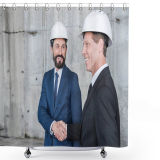 Personality  Architects Shaking Hands  Shower Curtains
