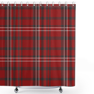 Personality  Scottish Plaid. Red, Black And White Tartan Plaid Scottish Pattern. Tartan Pattern. Scottish Cage. Scottish Plaid In Red Colors Shower Curtains