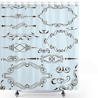 Personality  Nice Set Of Elements Shower Curtains