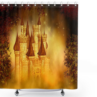 Personality  Fantasy Magical Castle Shower Curtains