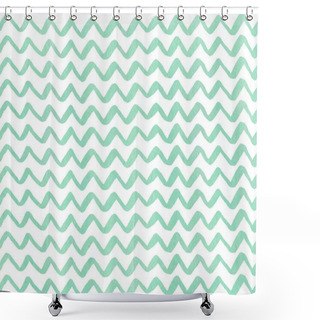 Personality  Watercolor Stripes Background, Chevron. Shower Curtains