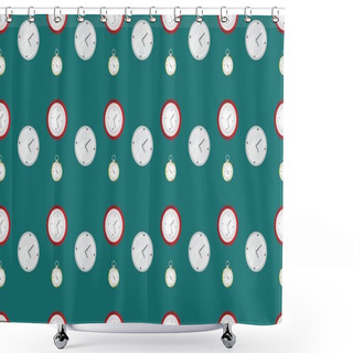 Personality  Colored Background With Different Accessories Shower Curtains