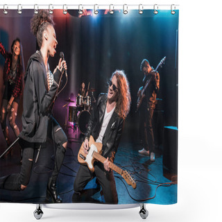 Personality  Rock Band On Stage   Shower Curtains