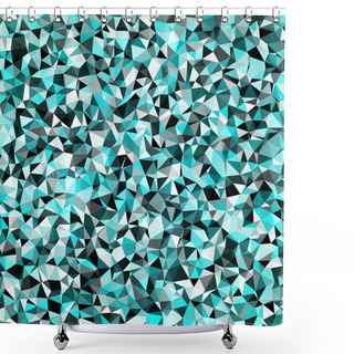 Personality  Abstract Background Multicolored Geometric Poligonal. Shower Curtains